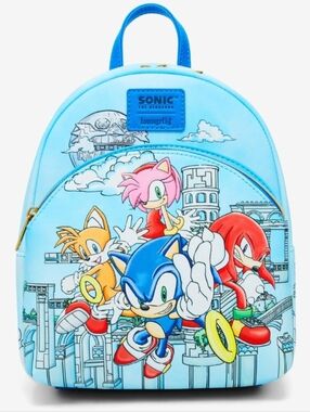 Loungefly Mini Backpack Sky Sanctuary Sonic The Hedgehog and Friends New
